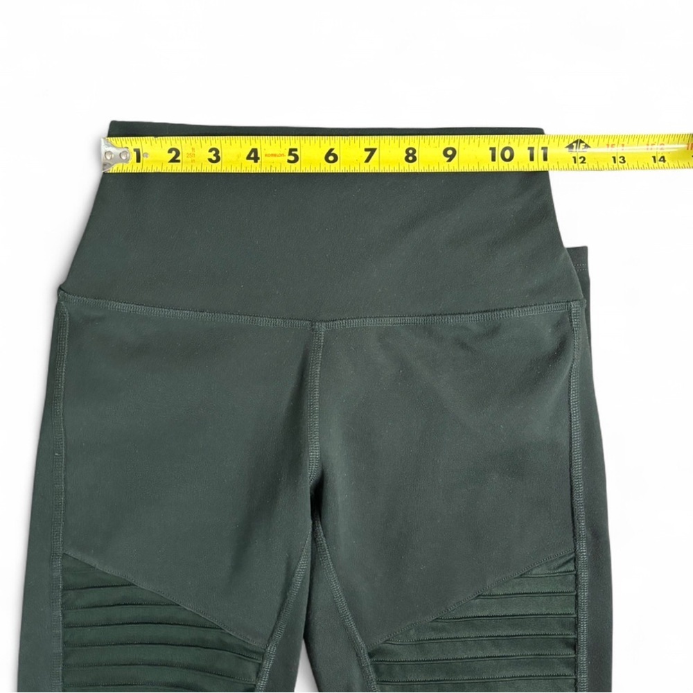 Alo Yoga High Waist Moto Leggings – Size XS – Dark Olive Green - Picture 3 of 5
